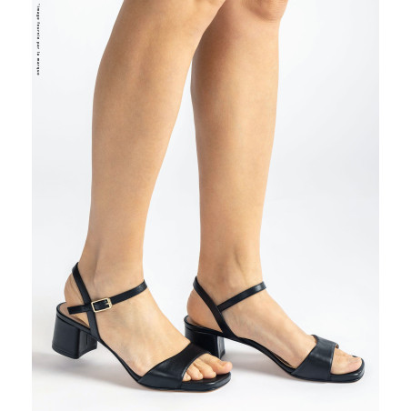 KIRK Noir, Nu-Pieds à talon Unisa