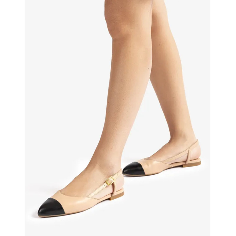 ASLEY Beige Noir, Slingback Unisa