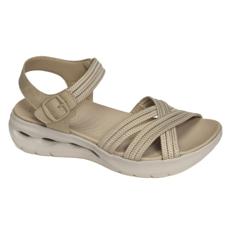 28656 Beige, Nu-Pieds à plateforme Amarpies Confort