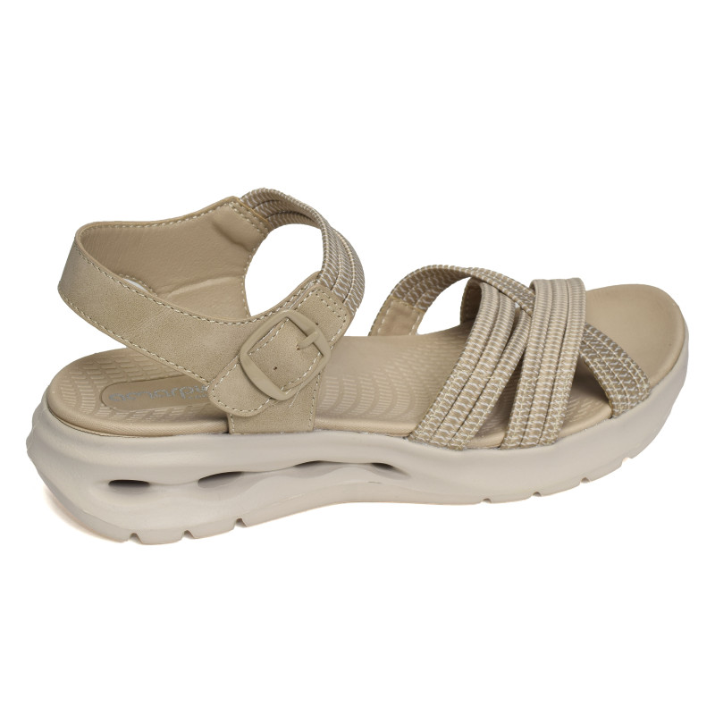 28656 Beige, Nu-Pieds à plateforme Amarpies Confort