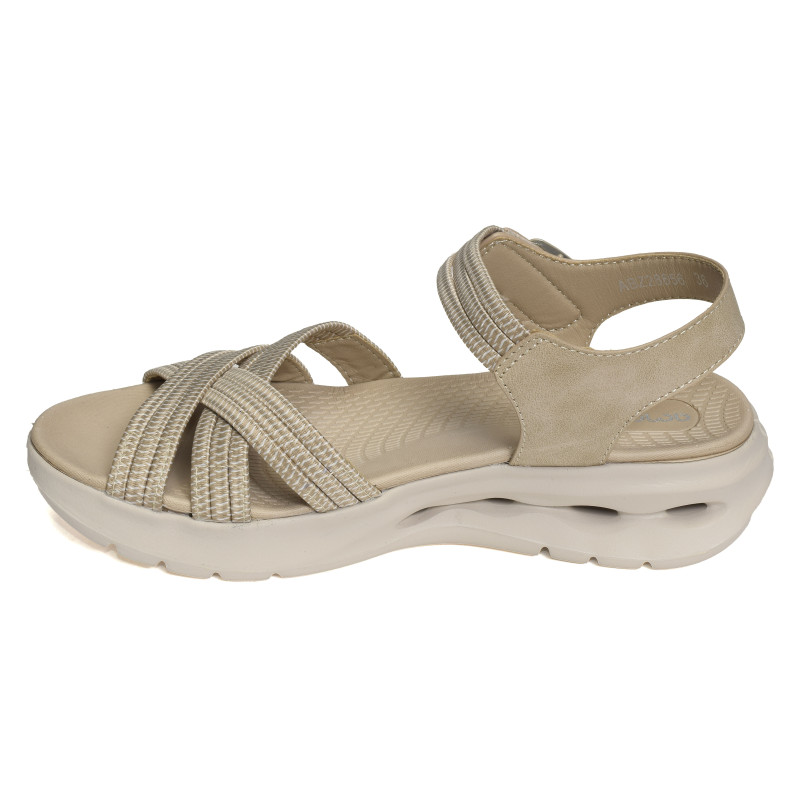 28656 Beige, Nu-Pieds à plateforme Amarpies Confort