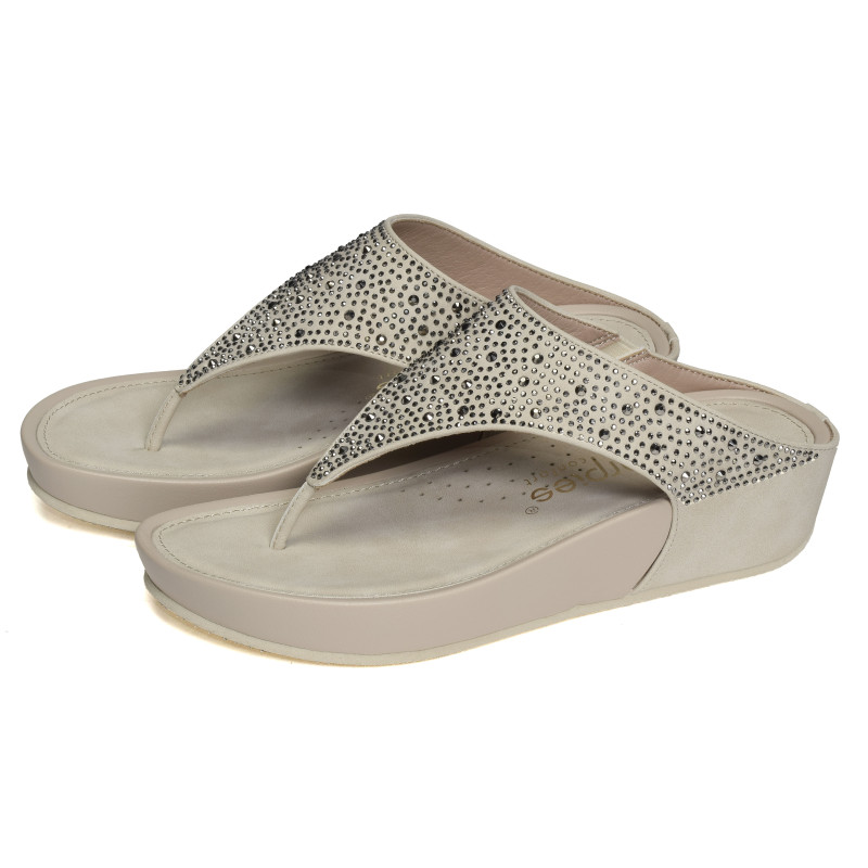 26579 Beige, Tongs Amarpies Confort