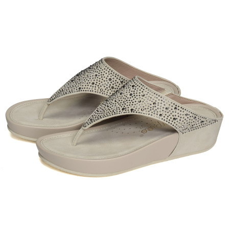 26579 Beige, Tongs Amarpies Confort