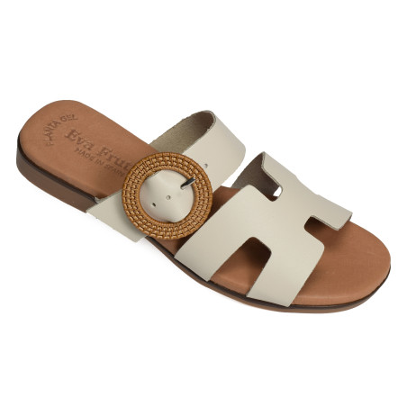 3007 Beige, Mules Eva Frutos