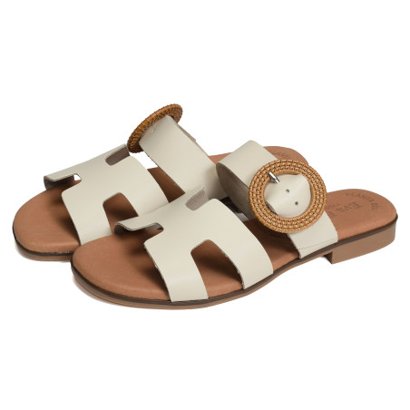 3007 Beige, Mules Eva Frutos