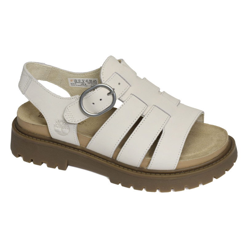 CLAIREMONT WAY FISHERMAN Blanc, Nu-Pieds à plateforme Timberland
