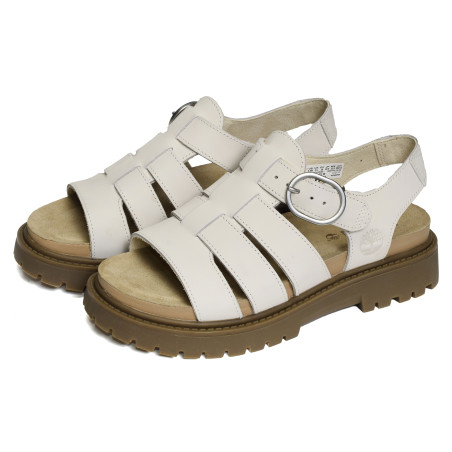 CLAIREMONT WAY FISHERMAN Blanc, Nu-Pieds à plateforme Timberland