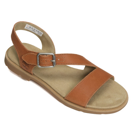 CALISTA BAY Orange, Sandales plates Timberland