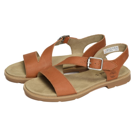 CALISTA BAY Orange, Sandales plates Timberland