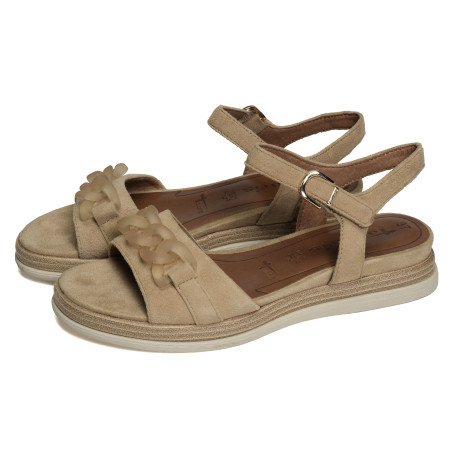 28254 Tan, Sandales compensées Tamaris