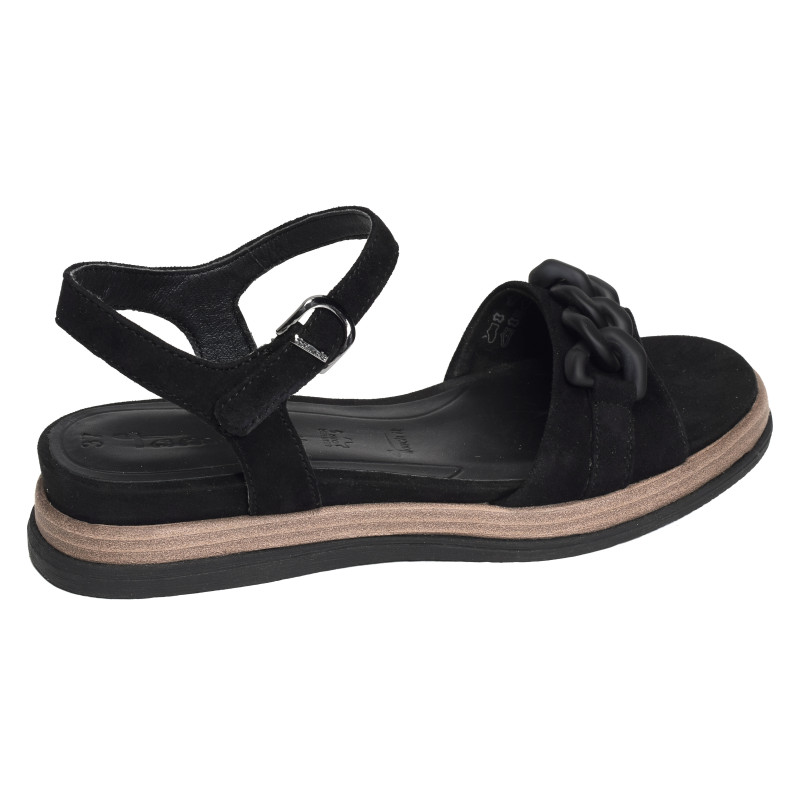 28254 Noir, Sandales compensées Tamaris