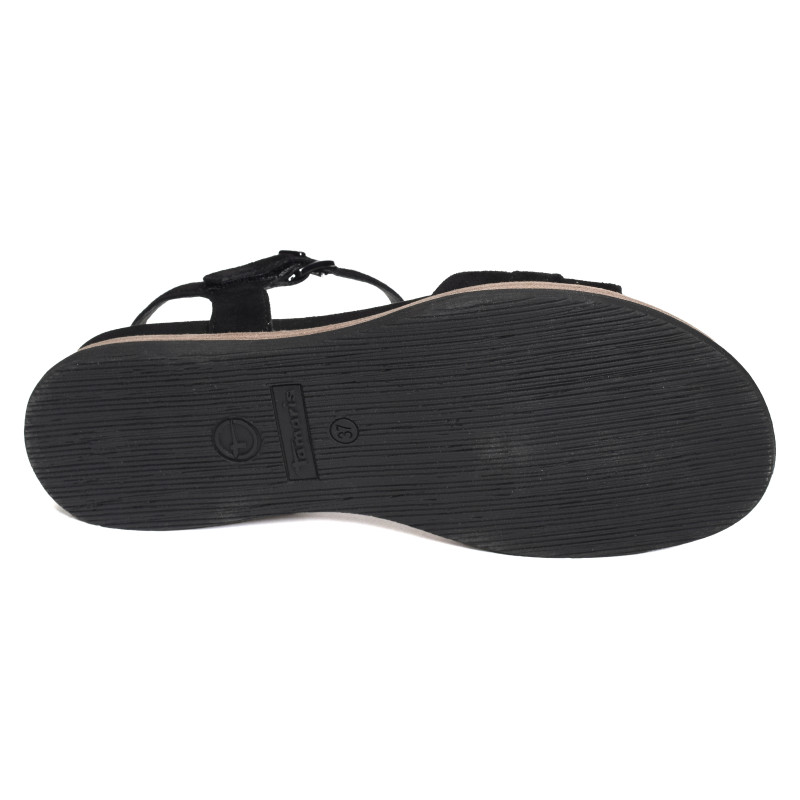 28254 Noir, Sandales compensées Tamaris