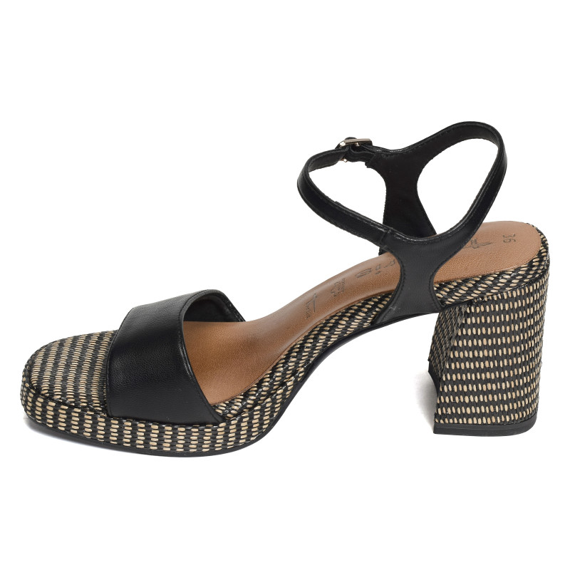 28342 Noir, Nu-Pieds à talon Tamaris
