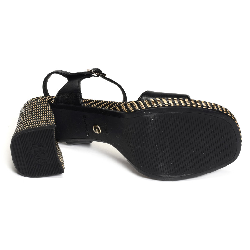 28342 Noir, Nu-Pieds à talon Tamaris