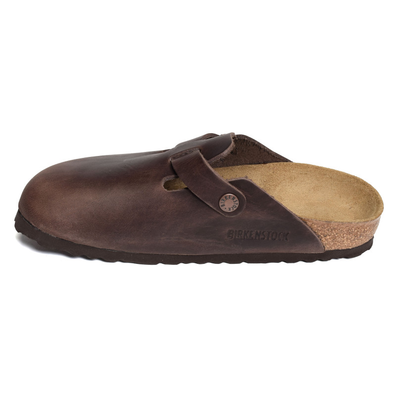 BOSTON CUIR W Marron, Sabots Birkenstock