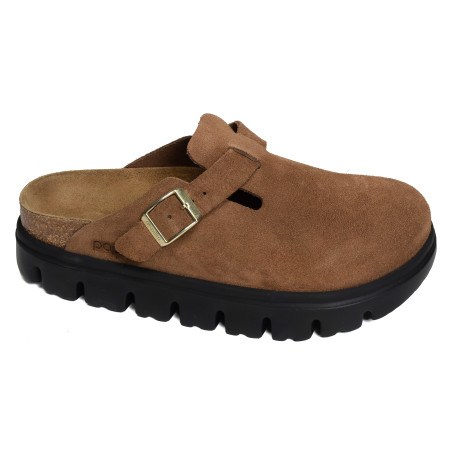 BOSTON PLATFORM SUEDE Cognac, Sabots Birkenstock