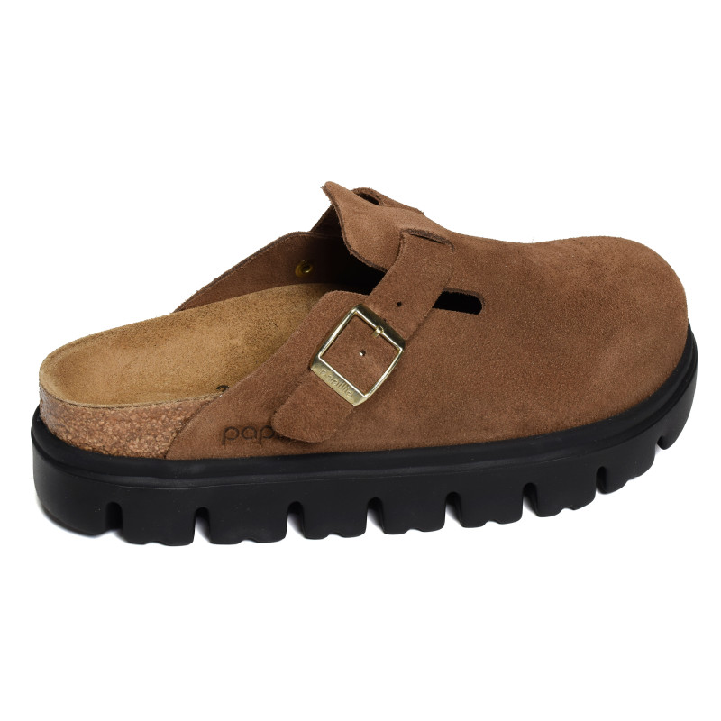 BOSTON PLATFORM SUEDE Cognac, Sabots Birkenstock