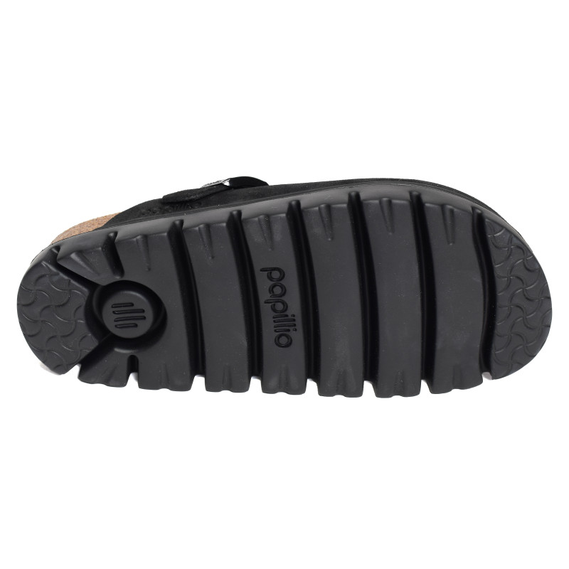 BOSTON PLATFORM SUEDE Noir Noir, Sabots Birkenstock
