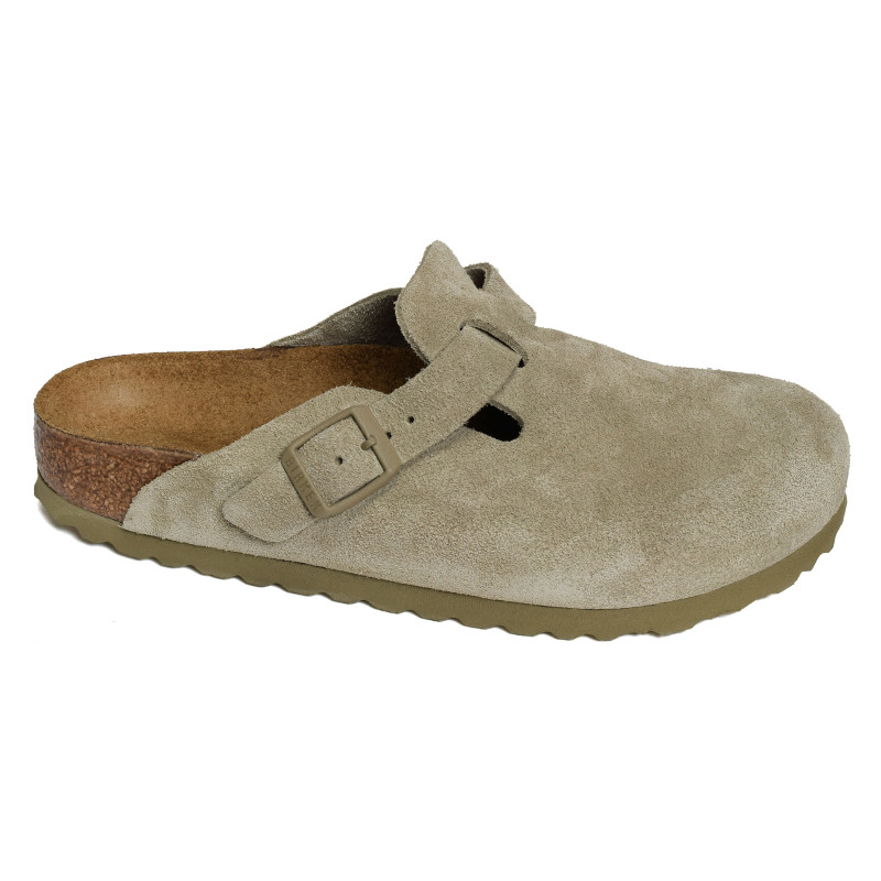 BOSTON W Beige Kaki, Sabots Birkenstock