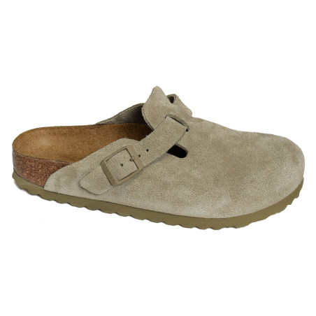 BOSTON W Beige Kaki, Sabots Birkenstock