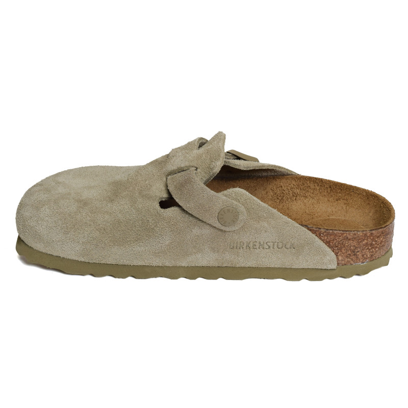 BOSTON W Beige Kaki, Sabots Birkenstock