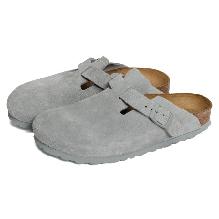 BOSTON W Bleu Gris, Sabots Birkenstock