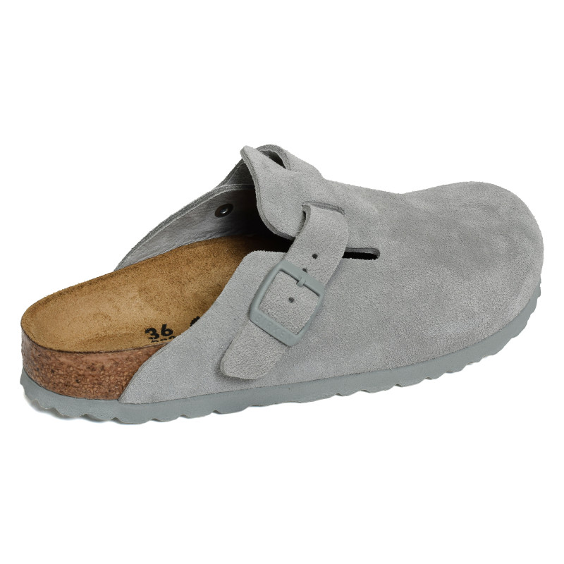 BOSTON W Bleu Gris, Sabots Birkenstock