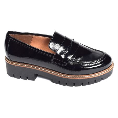 CV6203 Verni Noir, Mocassins Rock & Rose