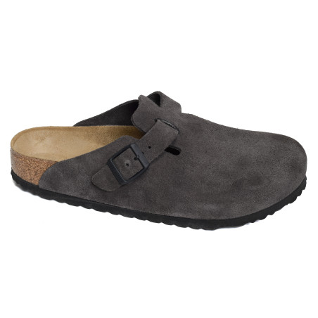 BOSTON SUEDE Anthracite, Sabots Birkenstock