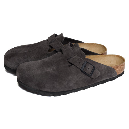 BOSTON SUEDE Anthracite, Sabots Birkenstock