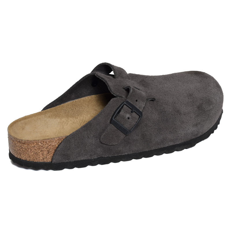 BOSTON SUEDE Anthracite, Sabots Birkenstock