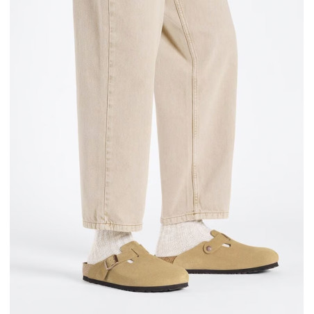 BOSTON SUEDE Beige, Sabots Birkenstock