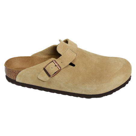 BOSTON SUEDE Beige, Sabots Birkenstock