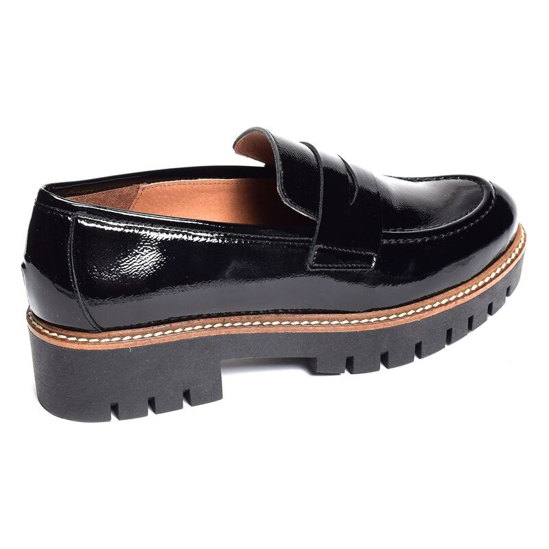 CV6203 Verni Noir, Mocassins Rock & Rose