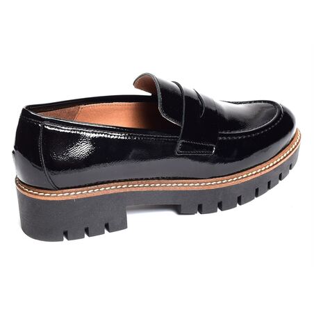 CV6203 Verni Noir, Mocassins Rock & Rose