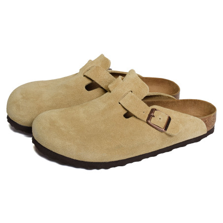 BOSTON SUEDE Beige, Sabots Birkenstock