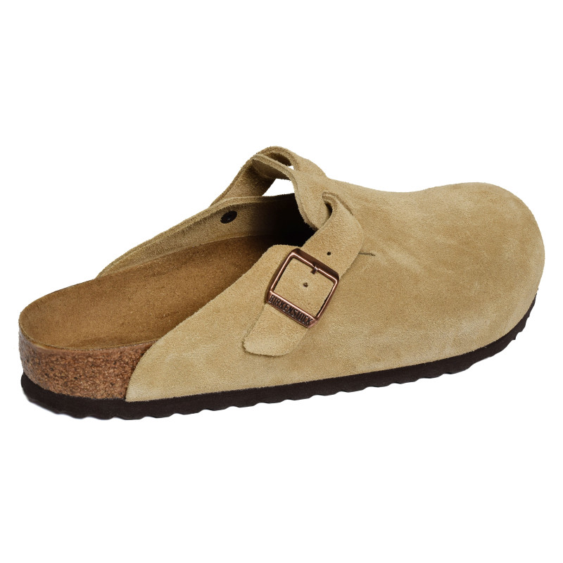 BOSTON SUEDE Beige, Sabots Birkenstock