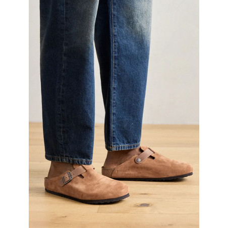 BOSTON SUEDE Cognac, Sabots Birkenstock