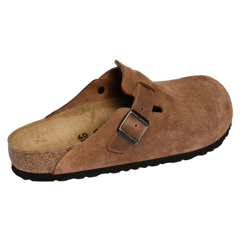 BOSTON SUEDE Cognac, Sabots Birkenstock