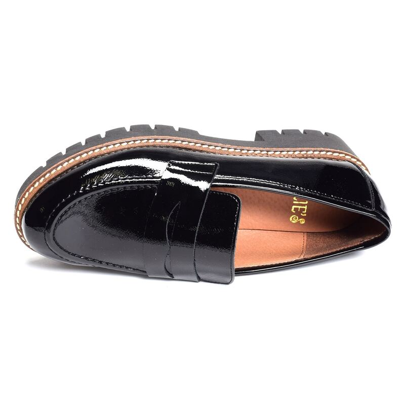 CV6203 Verni Noir, Mocassins Rock & Rose