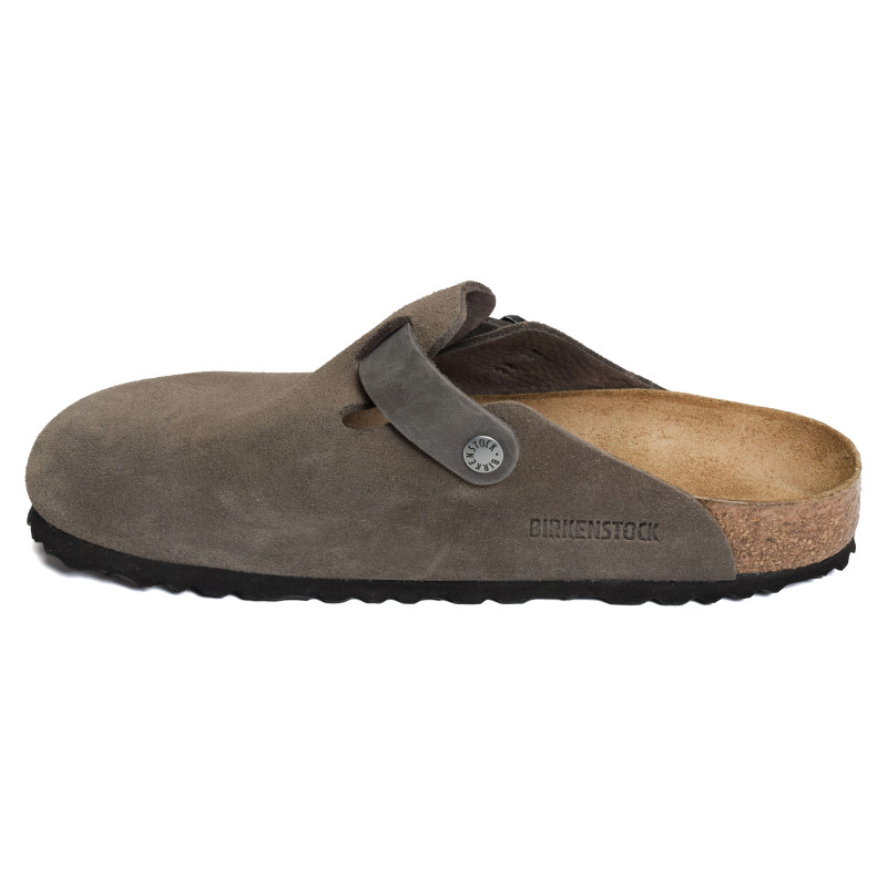 BOSTON SUEDE Gris, Sabots Birkenstock