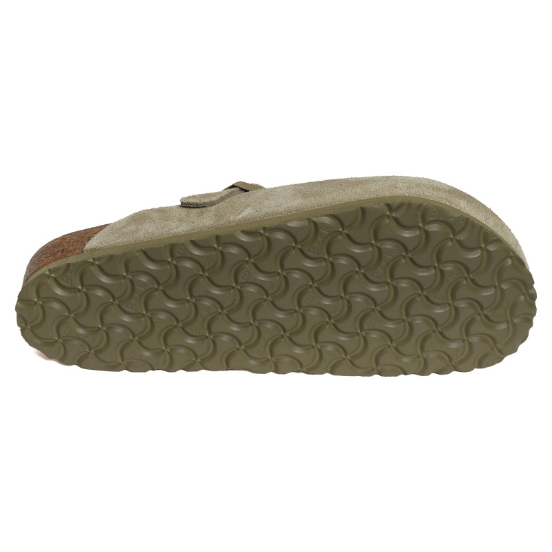 BOSTON SUEDE Kaki Beige, Sabots Birkenstock