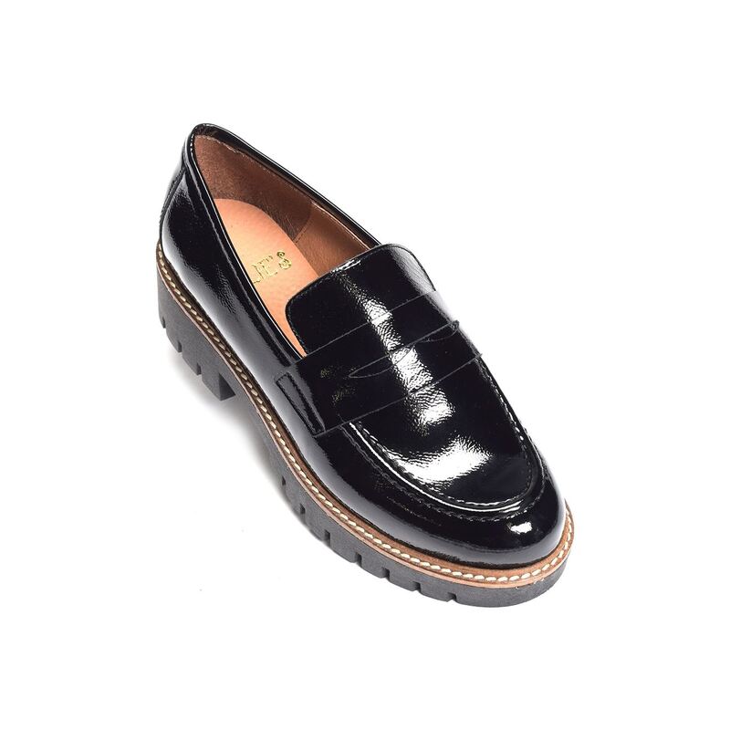 CV6203 Verni Noir, Mocassins Rock & Rose