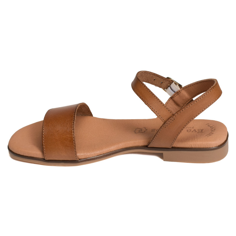 3090 Camel, Sandales plates Eva Frutos