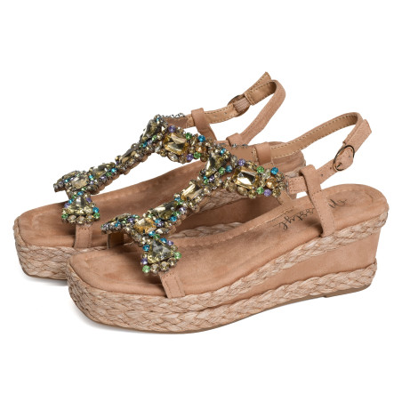 MARIEO 11 Beige, Sandales compensées Laura Vita