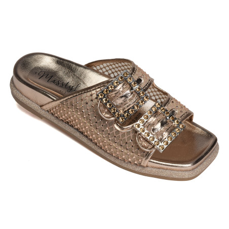 MAXINE 52 Or Rose, Mules Laura Vita