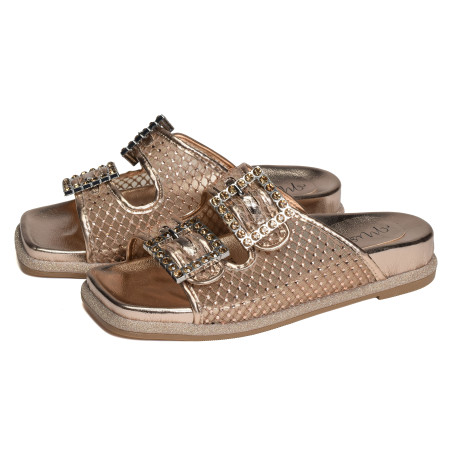 MAXINE 52 Or Rose, Mules Laura Vita