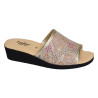 YNELLE Or Multicolore, Mules Heller