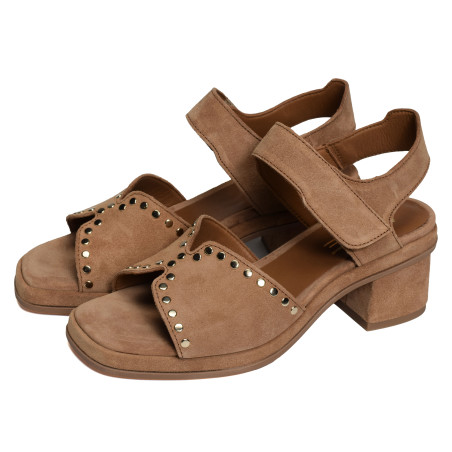 SENA 5479 Tan, Nu-Pieds à talon Alpe