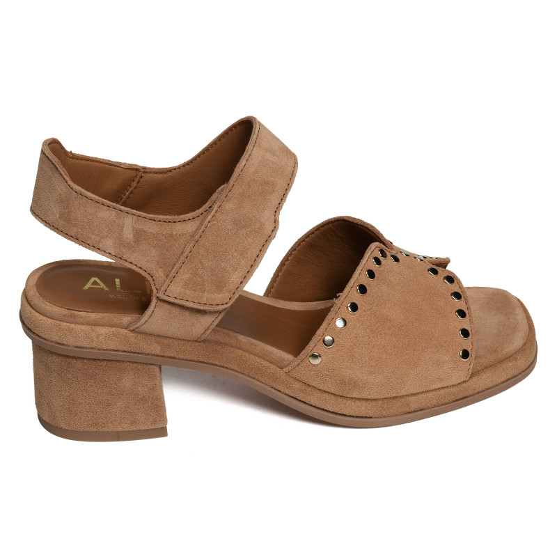 SENA 5479 Tan, Nu-Pieds à talon Alpe